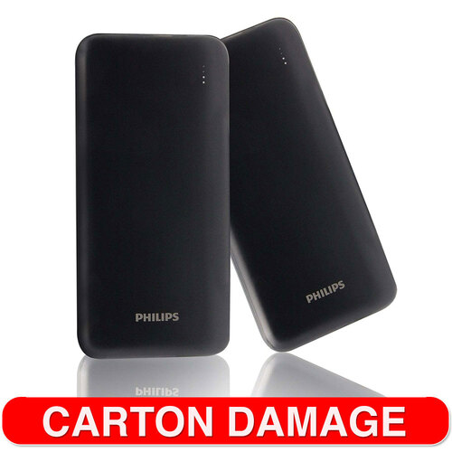 Philips 10000mAh PD Mobile Battery Fast-Charge Power Bank w/2-USB Port - BK