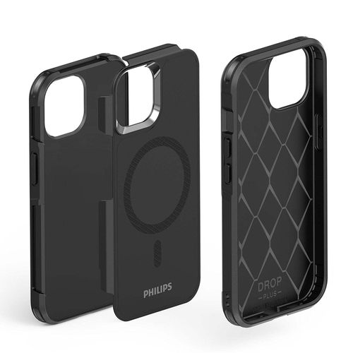 Philips Magnetic MagSafe Armor Case For iPhone 15 Plus - Black