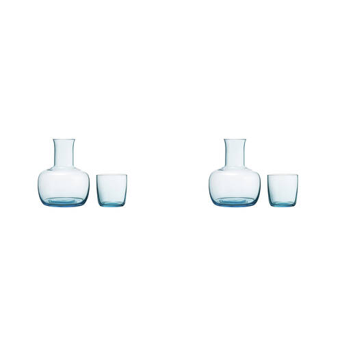 4pc Annabel Trends Water Carafe Bulb w/ Tumbler Set - Aqua