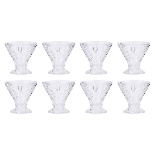8pc Annabel Trends Cocktail Glass Palm Tree 270ml Cup Set - Clear