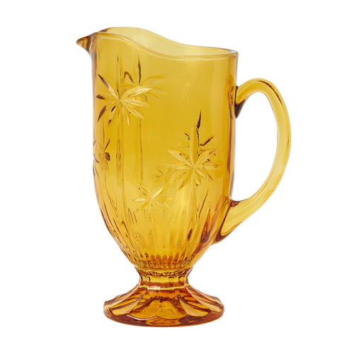 Annabel Trends Palm Tree Glass Pitcher Amber 1400ml