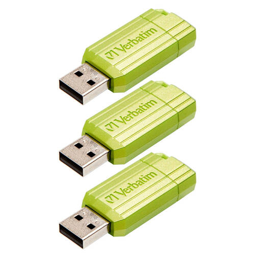 3PK Verbatim PinStripe 16 GB USB 2.0 Drive