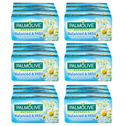 6x 4PK Palmolive 90g Naturals Balanced & Mild Soap Bar