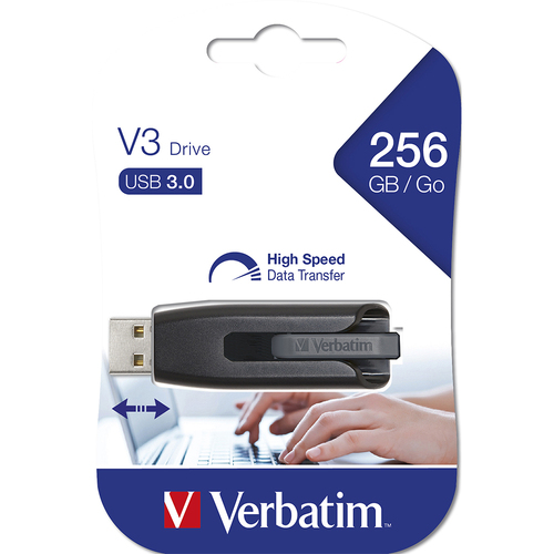 Verbatim Store'n'Go V3 USB 3.0 Drive 256GB (Grey)