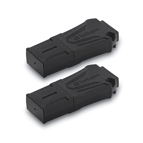2x Verbatim ToughMAX USB 2.0 Drive 32GB Storage For Laptop/PC - Black