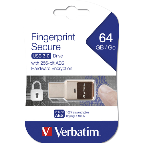 Verbatim Store'n'Go Fingerprint Secure 64GB USB 3.0 Drive