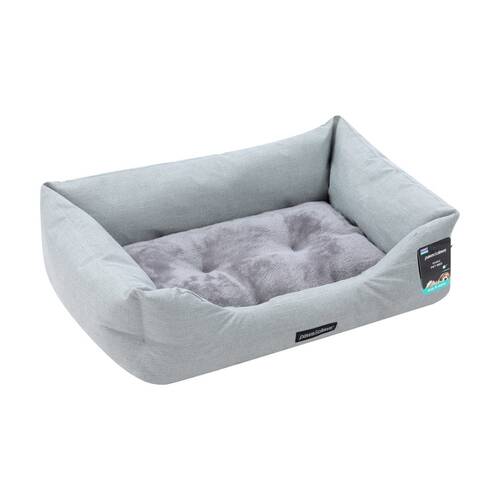 Paws and Claws Walled Pet Bed Medium 70x50x21cm Light Grey High Walls