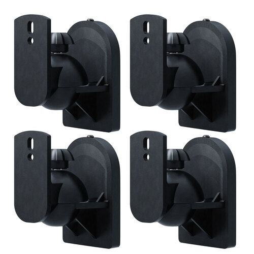 4pc Goobay Satellite Speaker wall Mount Black