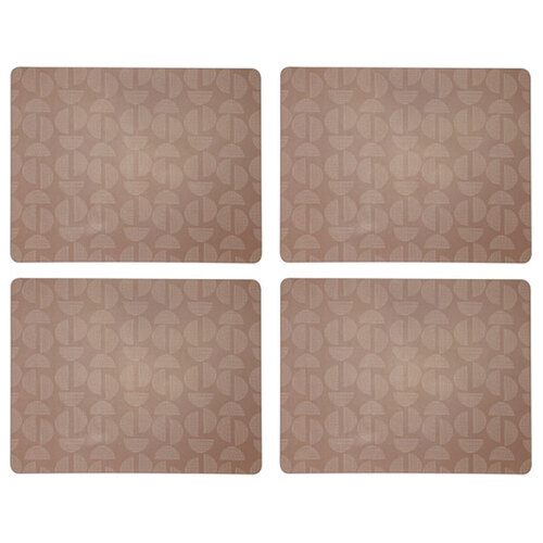 4PK Ladelle Splice 33cm Placemat Dining Table Rectangular Mat - Ginger