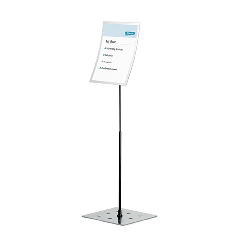 Durable Duraview Floor Stand A3 Display w/ Magnetic Frame - Silver
