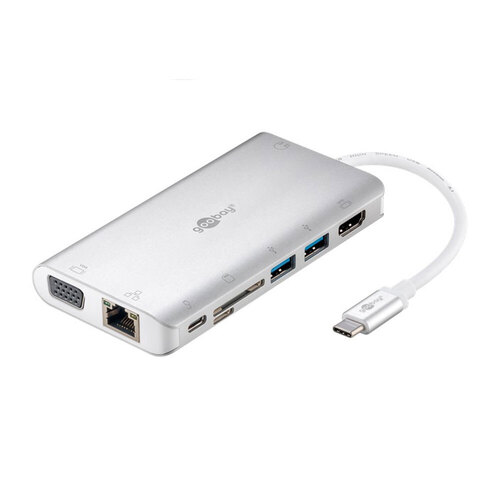 Goobay USB-C Premium Multiport Adapter Silver