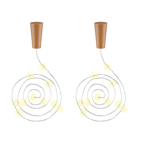 2x Goobay 95cm Bottle String Fairy Light w/ 10 LED/Timer