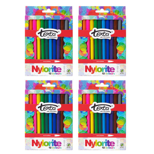 4x 12pc Texta The Original Nylorite Markers