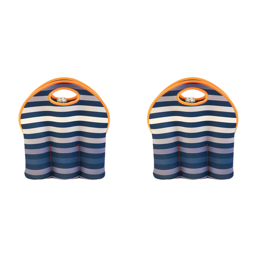 2PK Annabel Trends Neoprene 6-Bottle Carrier Bag 30cm - Gradient Stripe