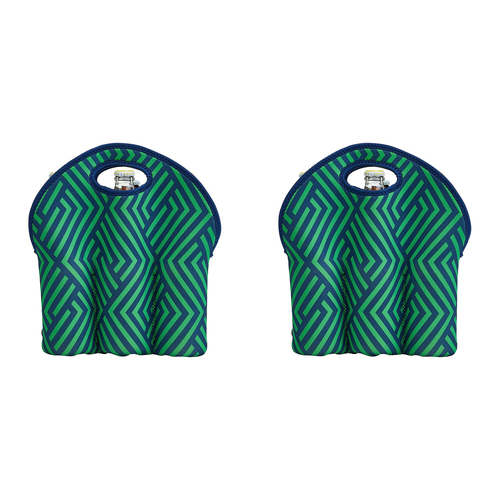 2PK Annabel Trends Neoprene 6-Bottle Carrier Bag 30cm - Zig Zag