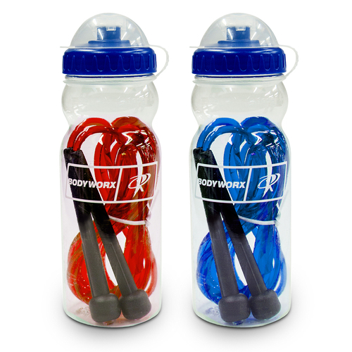 2pk Bodyworx Skipping Rope In a Water Bottle Assorted