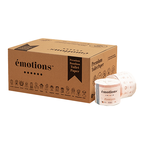 24PK Emotions Premium 100% Bamboo Toilet Paper 4ply