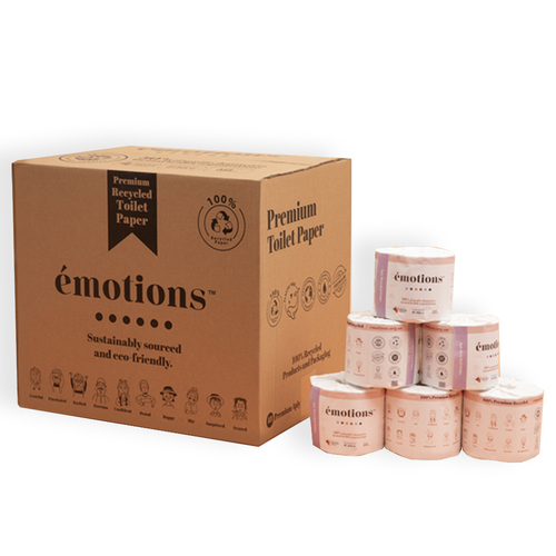 48PK Emotions Premium 100% Recycled Toilet Paper 4ply