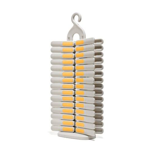 30pc Joseph Joseph PegStore Clothing/Laundry Peg Set W/ 30 UV Resistant Ecru