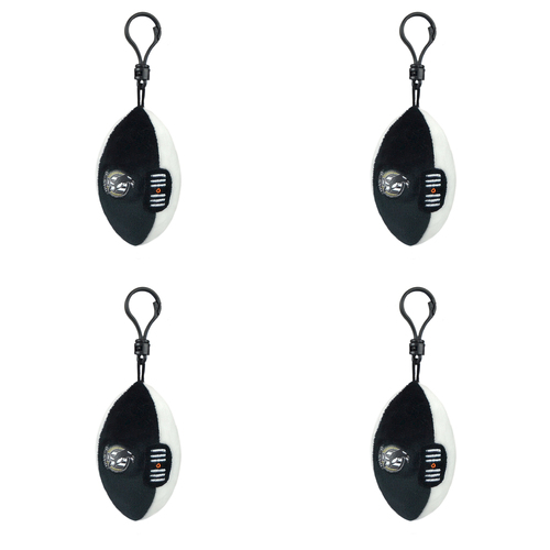 4PK AFL Collingwood Footy Keyclip Hanging Bag Accessory 10cm