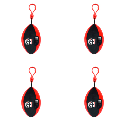 4PK AFL St Kilda Footy Keyclip Hanging Bag Accessory 10cm