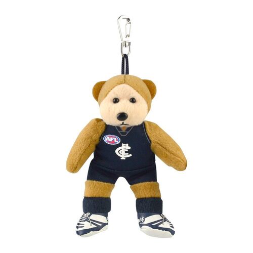 AFL Keyclip Carlton Kids 14cm Soft Collectible Toy 3y+