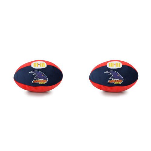2PK AFL Footy Adelaide Soft Plush Ball Kids/Children Toy 18cm