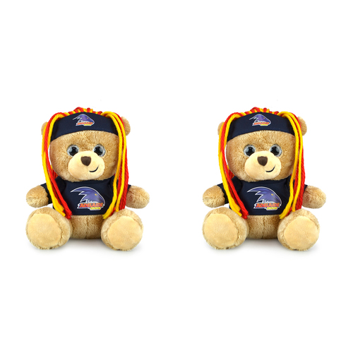 2PK AFL Sparkle Fanatic Adelaide Plush Toy 20cm - Navy