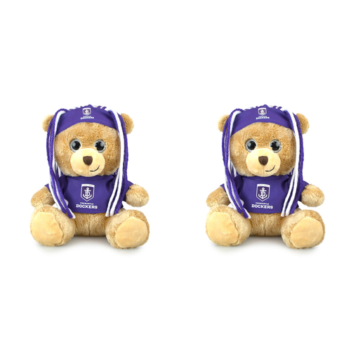 2PK AFL Sparkle Fanatic Fremantle Plush Toy 20cm - Purple