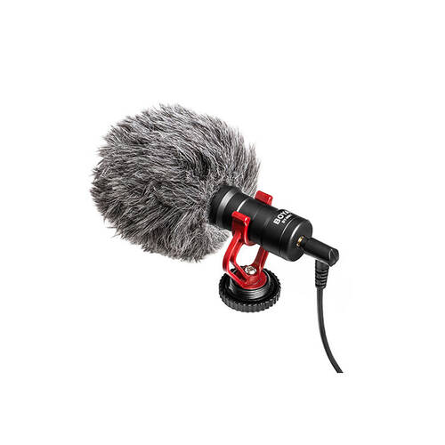 Boya By-MM1 Cardioid Condenser Microphone Set For Smartphone/DSLR - Black