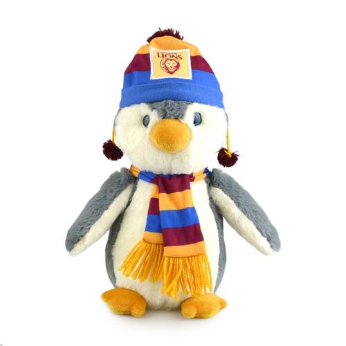 AFL Penguin Brisbane New Kids 27cm Soft Penguin Toy 3y+