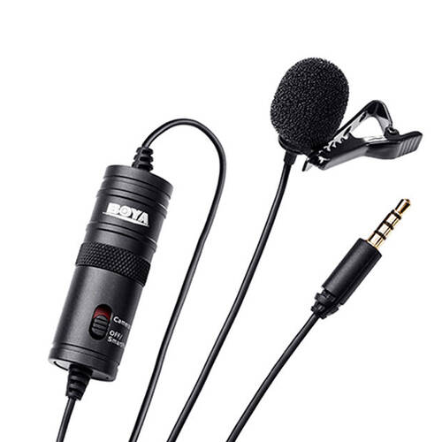Boya By-M1 V1 3.5mm Lavalier Clip-on Microphone For Phone/DSLR - Black