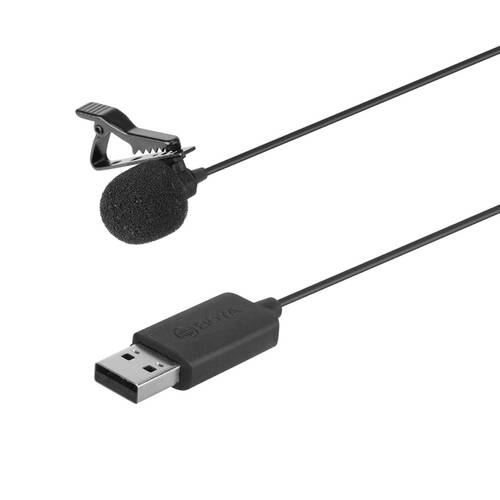 Boya By-LM40 USB Lavalier Clip-On Microphone For Windows/Mac - Black