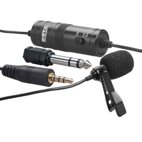Boya By-M1 Pro Lavalier 3.5mm Clip-On Microphone For Smartphone - Black