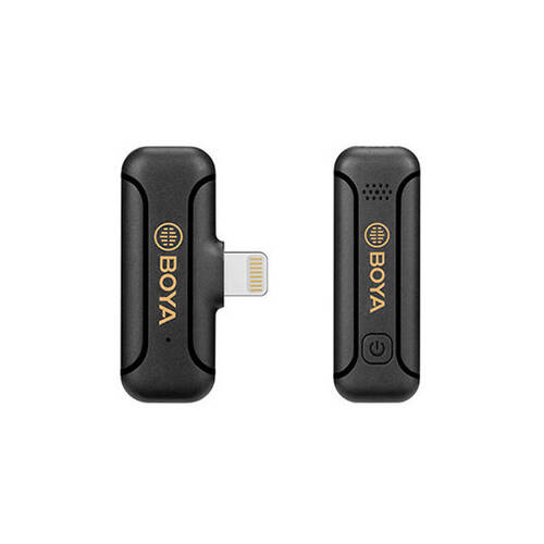 2pc Boya By-WM3T2-D1 2.4G Mini Wireless Microphone For iOS Devices - Black