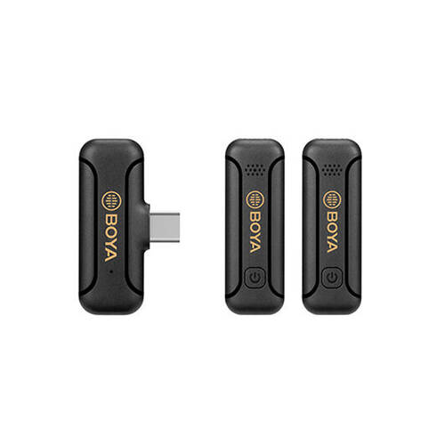 3pc Boya By-WM3T2-U2 2.4G Mini Wireless Microphone For Android Device Black