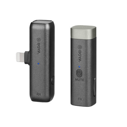 2pc Boya By-WM3U True Wireless Mini Microphone For Type-C Devices - Black