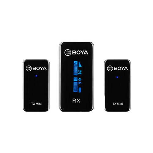 Boya By-XM6-S2 2.4GHz Dual Channel Wireless Microphone w/ 2xMini TX Black