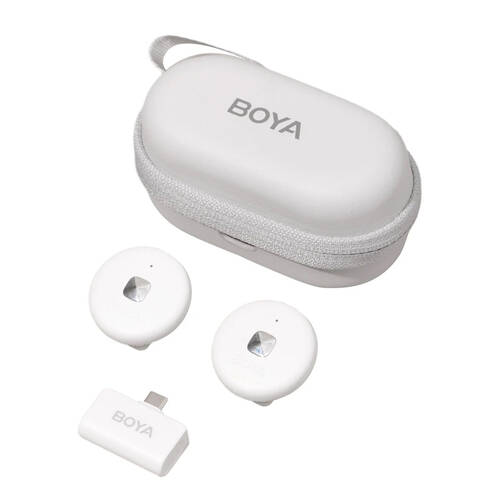 Boya Omic-U 2.4GHz Dual-Channel Wireless Mic System For Type-C Device White