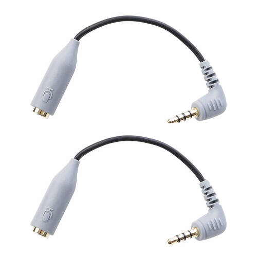 2PK Boya By-CIP2 3.5mm TRS to TRRS Audio Adapter For iPhone/iPad/Android Device