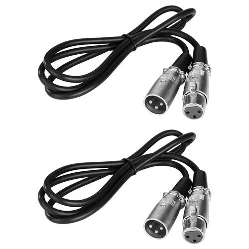 2PK Boya XLR-C3 XLR Male to Female XLR Microphone Cable 3m - Black