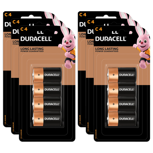 6x 4pc Duracell Coppertop D Alkaline Battery Pack Single Use