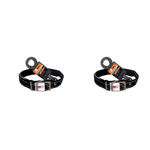 2PK AgBoss Working Farm Pet Dog Collar Reflective Black 0.025x55cm 22 inch