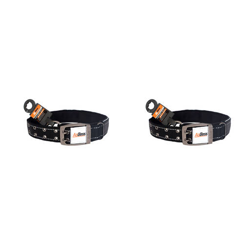 2PK AgBoss Working Farm Pet Dog Collar Reflective Black 0.04x65cm 26 inch