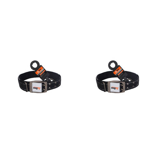 2PK AgBoss Working Farm Pet Dog Collar Reflective Black 0.04x70cm 28 inch 