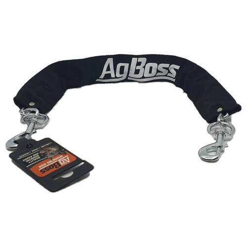 AgBoss Dog Ute/Car Heavy Duty Chain With Snap Hooks Black 4x500mm