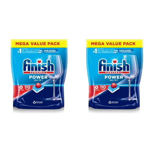 2PK 110pc Finish Powerball All In 1 Power Dishwashing Cleaning Tablets