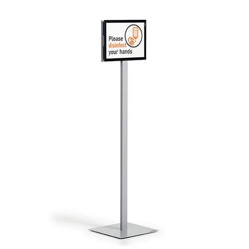 Durable Info Stand Floor Basic A4 Document Holder - Silver