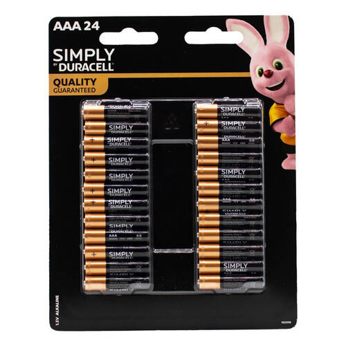 24pc Duracell AAA Size 1.5V Alkaline Battery Pack Single-Use Batteries