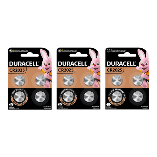 12pc Duracell Specialty CR2025 Lithium Coin Batteries
